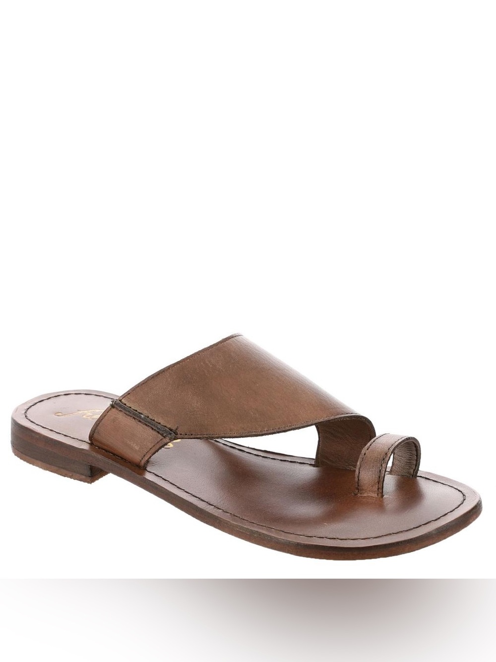 Free People San Antoni Brown Leather Sandals for Women